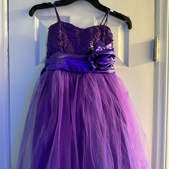 Girls Purple Semi Formal Purple Sequined Dress Size 6 | Color: Purple | Size: 6g | Justlikemebutik's Closet Girls Purple Semi Formal Purple Sequined Dress Size 6 | Color: Purple | Size: 6g | Justlikemebutik's Closet